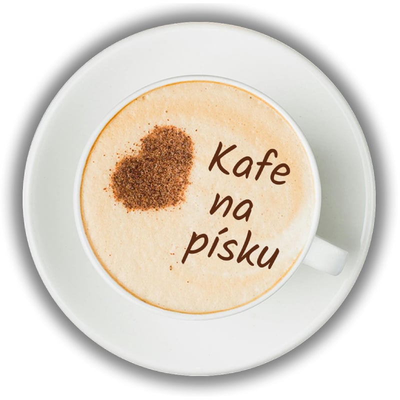 white-Kafe na písku